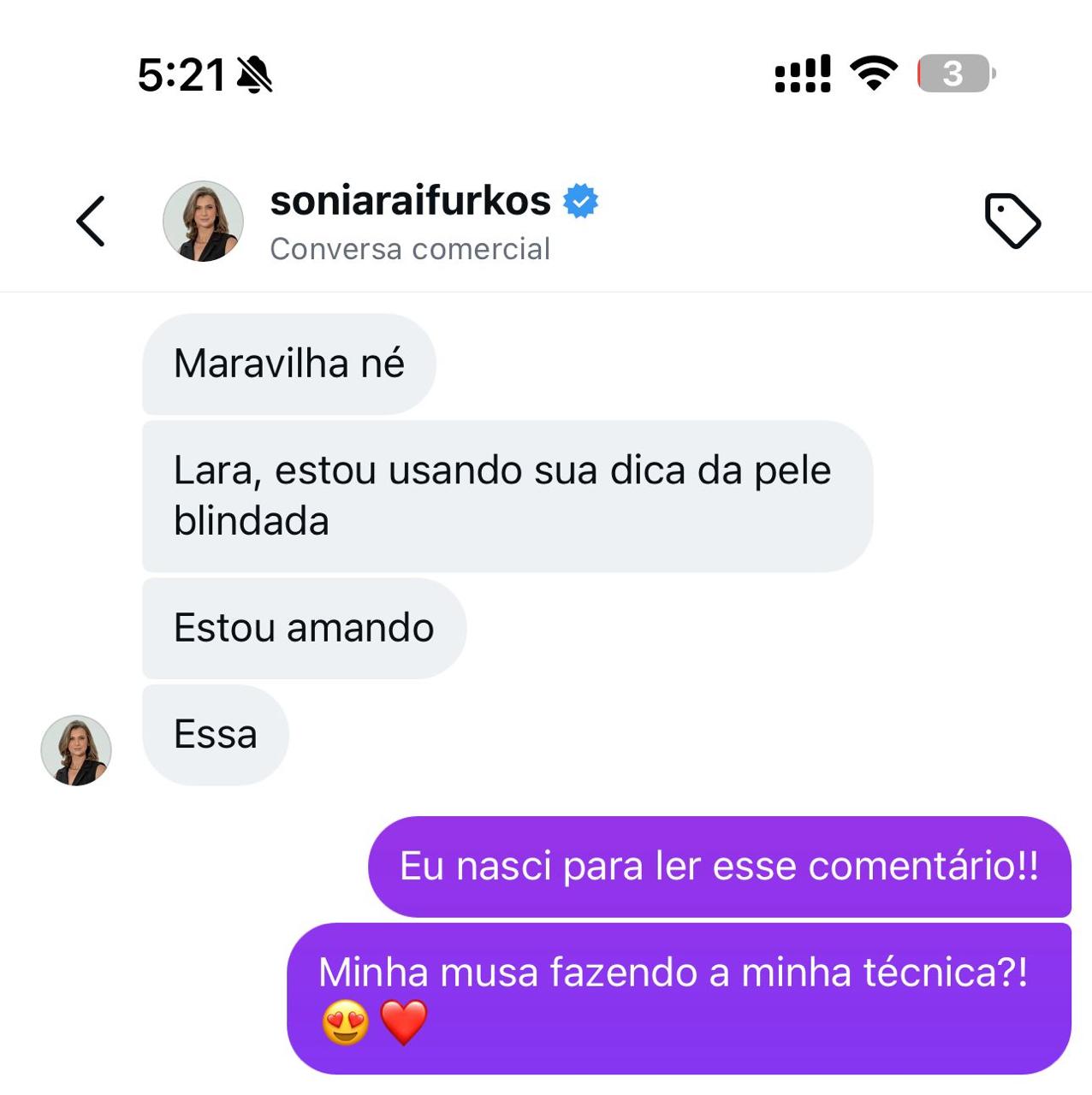 Depoimento de aluna